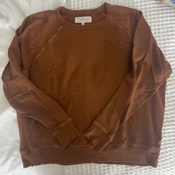 The Great Cinnamon Brown College Sweatshirt size 0 / S - Picture 2 of 4
